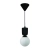 Lampa wisząca czarna + klosz biała kula Sadie NO2512603003 - Nordlux